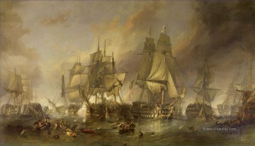 Kriegsschiff Seeschlacht Werke - der Schlacht von Trafalgar durch William Clarkson Stanfield